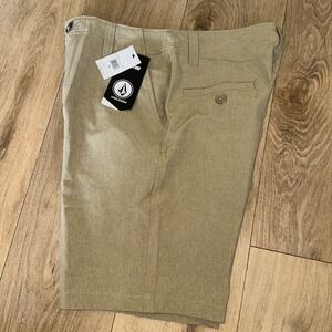 Volcom Kerosene Men's Hybrid Shorts Stretch KHAKI Surf‎ & Turf NEW Size 30